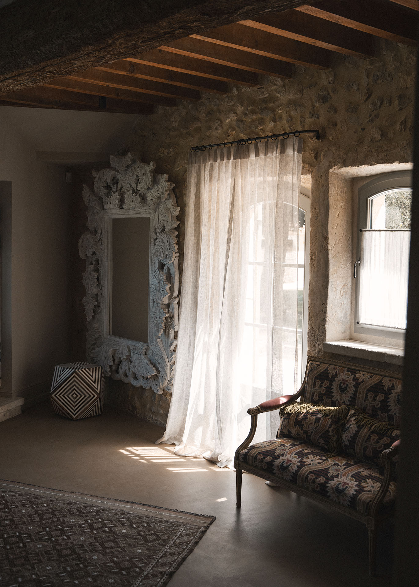 Rustic French countryside decor in a luxury villa in Provence