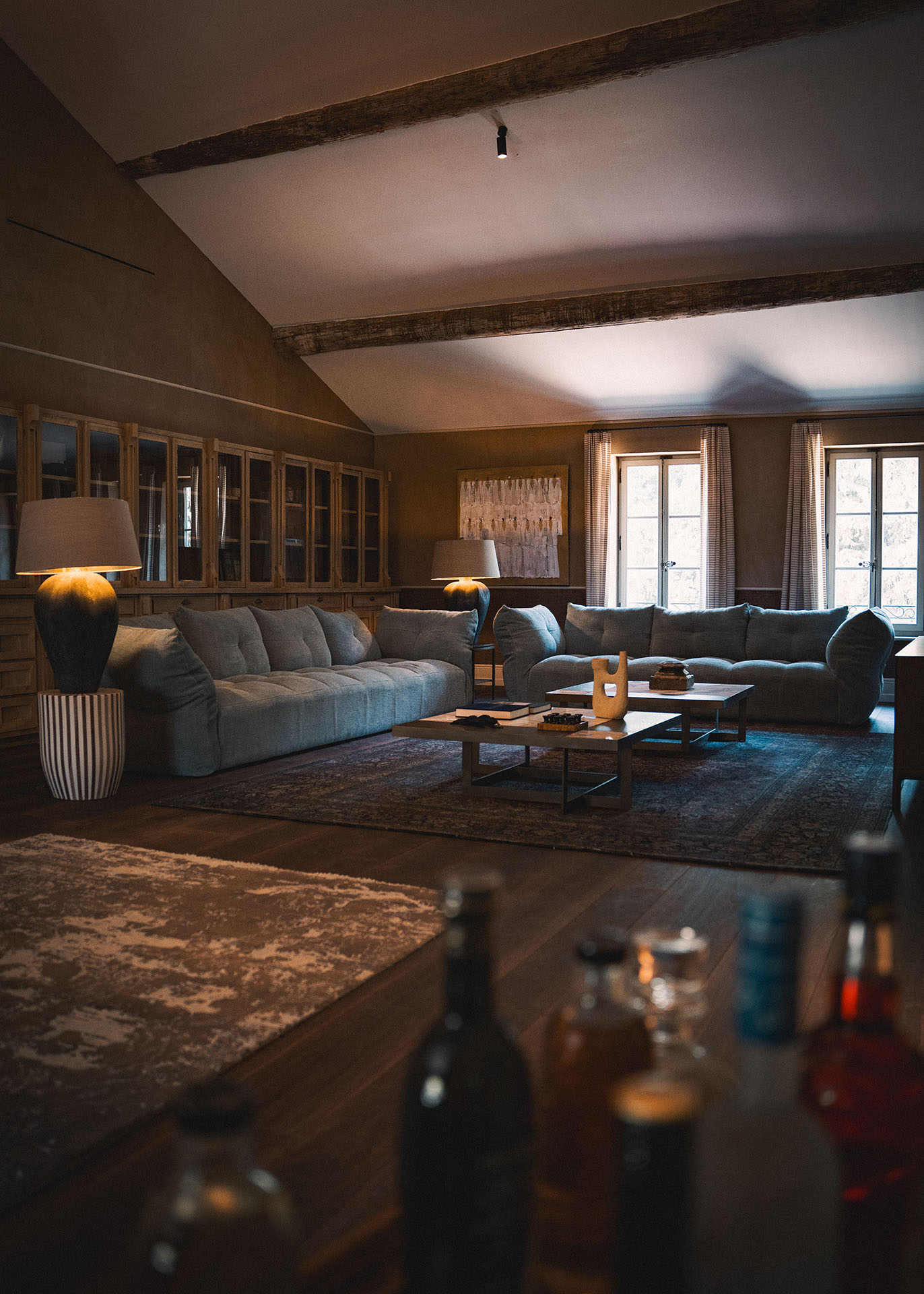 Cosy living room decor during a luxury stay in Provence