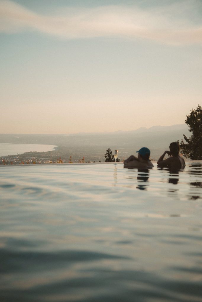 Infinity pool with breathtaking sea views