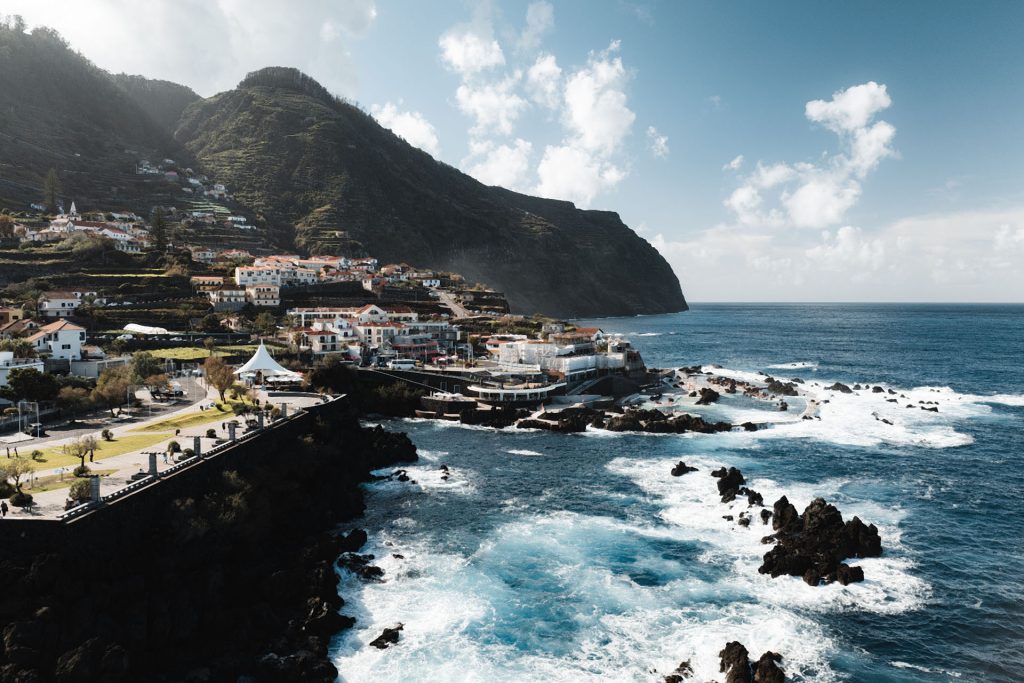 Natural volcanic swimming pools in Porto Moniz, Madeira.