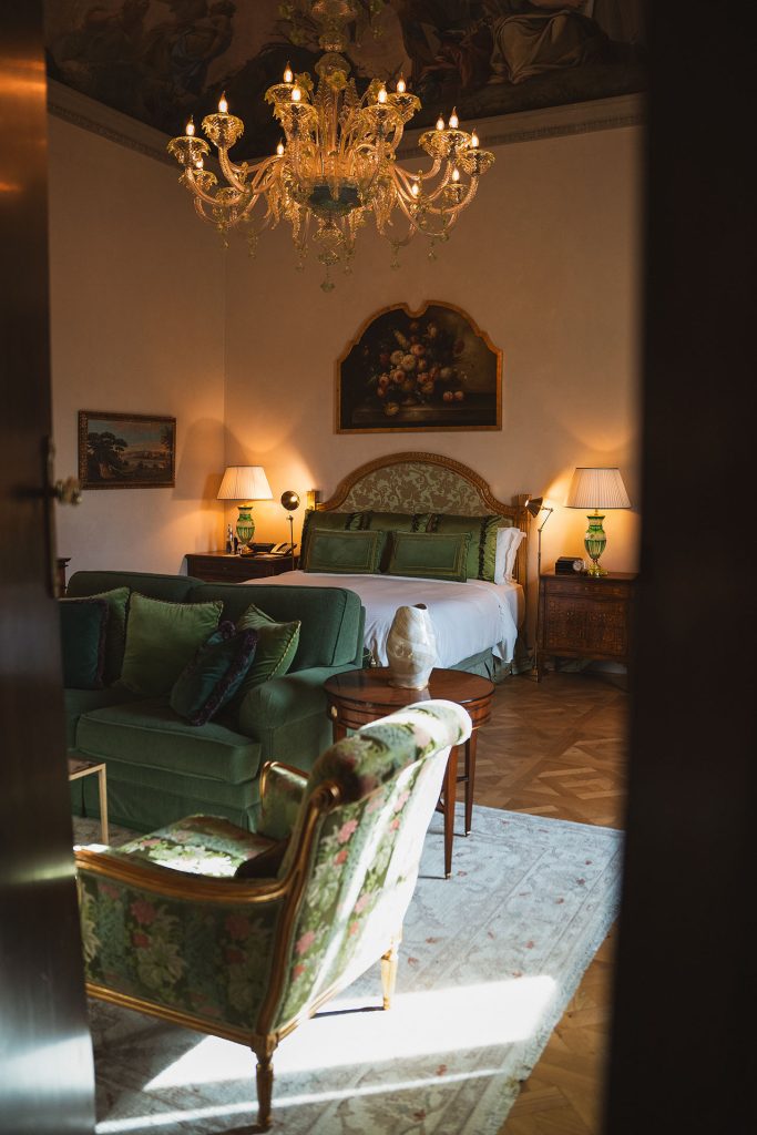 Renaissance Suite at Four Seasons Firenze with frescoed walls and light-filled windows